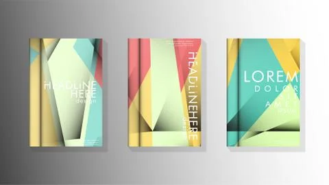 Gradient minimal geometric pattern. design of the triangle cover background.  Illustrazione stock