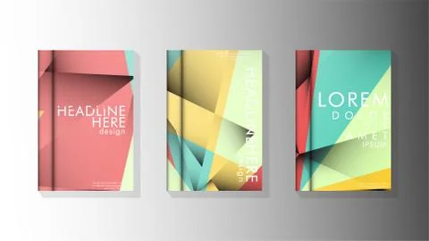 Gradient minimal geometric pattern. design of the triangle cover background.  Stockillustratie