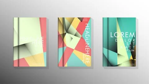 Gradient minimal geometric pattern. design of the triangle cover background.  Stock Illustration