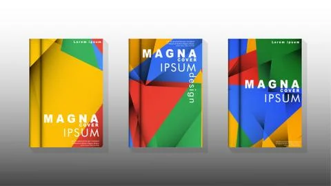 Gradient minimal geometric pattern. the design of the triangle cover backgrou Stock Illustration