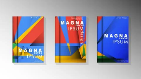 Gradient minimal geometric pattern. the design of the triangle cover backgrou Stockillustratie