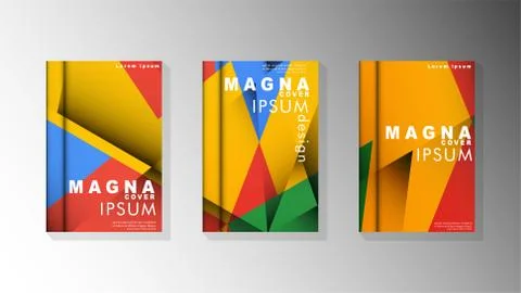 Gradient minimal geometric pattern. the design of the triangle cover backgrou Stockillustratie