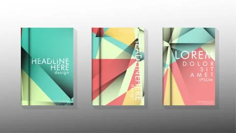 Gradient minimal geometric pattern. design of the triangle cover background.  Illustrazione stock