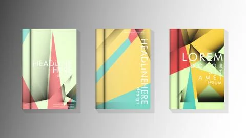 Gradient minimal geometric pattern. design of the triangle cover background.  Illustrazione stock