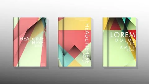 Gradient minimal geometric pattern. design of the triangle cover background.  Stock Illustration