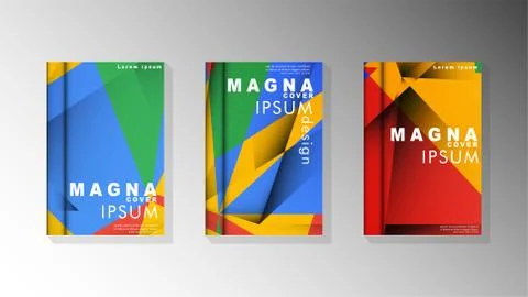 Gradient minimal geometric pattern. the design of the triangle cover backgrou Illustrazione stock