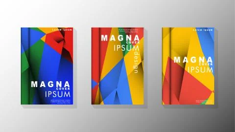 Gradient minimal geometric pattern. the design of the triangle cover backgrou イラスト素材