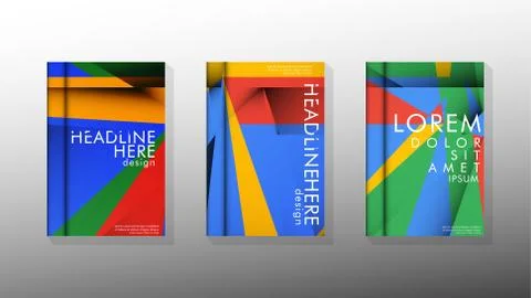 Gradient minimal geometric pattern. the design of the triangle cover backgrou Illustrazione stock