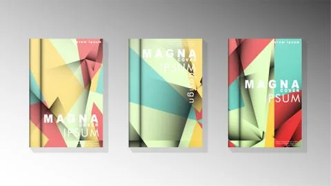 Gradient minimal geometric pattern. design of the triangle cover background.  Illustrazione stock