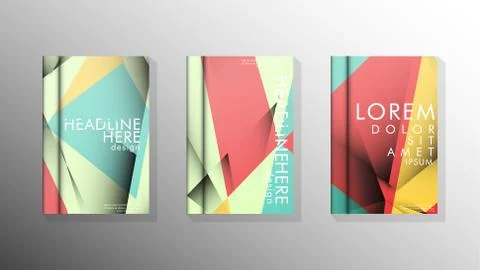 Gradient minimal geometric pattern. design of the triangle cover background.  Stock Illustration