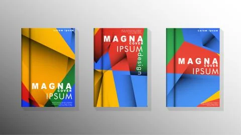 Gradient minimal geometric pattern. the design of the triangle cover backgrou Illustrazione stock