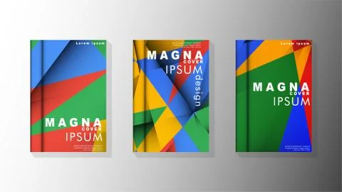 Gradient minimal geometric pattern. the design of the triangle cover backgrou Stockillustratie