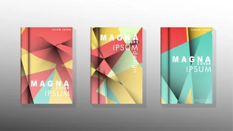 Gradient minimal geometric pattern. design of the triangle cover background.  스톡 일러스트