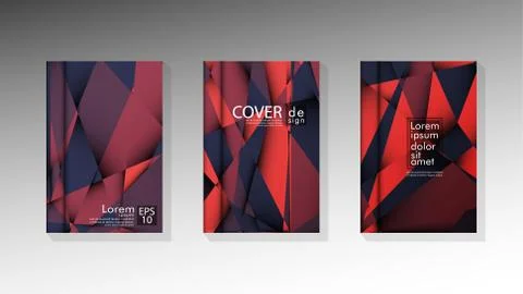 Gradient minimal geometric pattern. design a triangular cover background with Stock Illustration