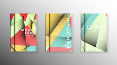 Gradient minimal geometric pattern. design of the triangle cover background.  Stock Illustration