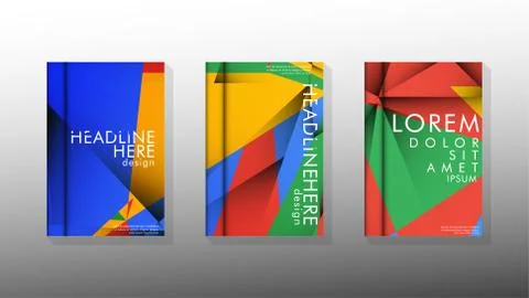 Gradient minimal geometric pattern. the design of the triangle cover backgrou 스톡 일러스트