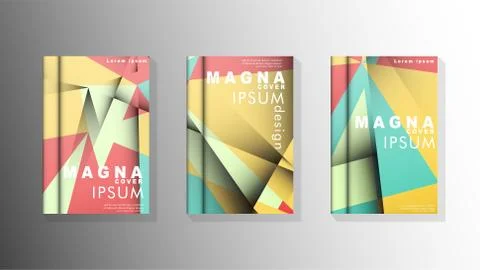 Gradient minimal geometric pattern. design of the triangle cover background.  Stockillustratie