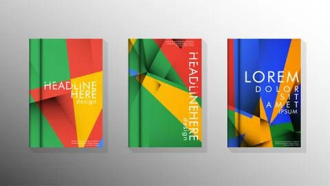 Gradient minimal geometric pattern. the design of the triangle cover backgrou 库存插图