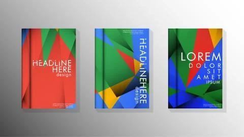 Gradient minimal geometric pattern. the design of the triangle cover backgrou Stockillustratie