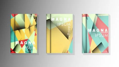 Gradient minimal geometric pattern. design of the triangle cover background.  Stock Illustration