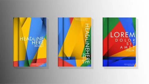 Gradient minimal geometric pattern. the design of the triangle cover backgrou Illustrazione stock