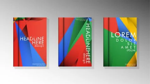 Gradient minimal geometric pattern. the design of the triangle cover backgrou Stockillustratie