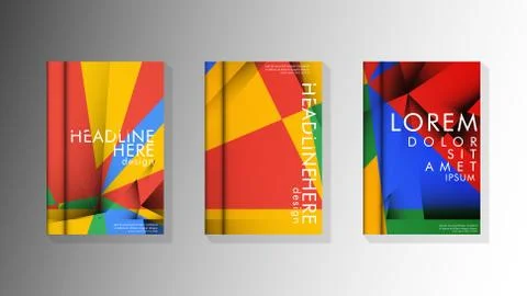 Gradient minimal geometric pattern. the design of the triangle cover backgrou Illustrazione stock