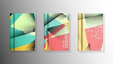 Gradient minimal geometric pattern. design of the triangle cover background.  Illustrazione stock