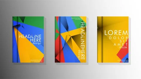 Gradient minimal geometric pattern. the design of the triangle cover backgrou Illustrazione stock