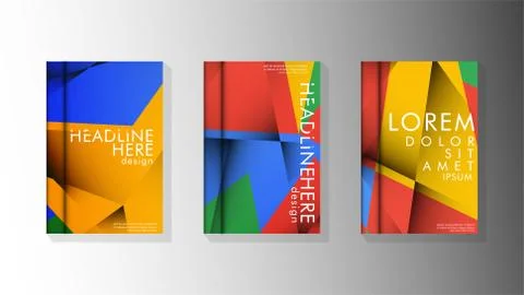 Gradient minimal geometric pattern. the design of the triangle cover backgrou Illustrazione stock
