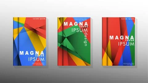 Gradient minimal geometric pattern. the design of the triangle cover backgrou Stockillustratie