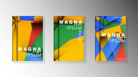 Gradient minimal geometric pattern. the design of the triangle cover backgrou Illustrazione stock