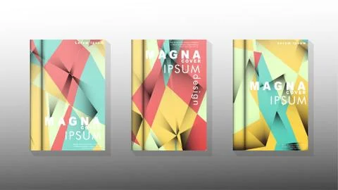 Gradient minimal geometric pattern. design of the triangle cover background.  Illustrazione stock