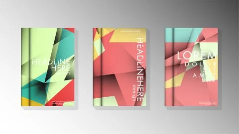 Gradient minimal geometric pattern. design of the triangle cover background.  Stock Illustration