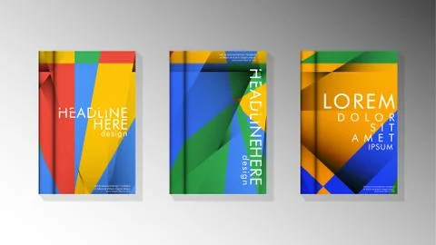 Gradient minimal geometric pattern. the design of the triangle cover backgrou 스톡 일러스트