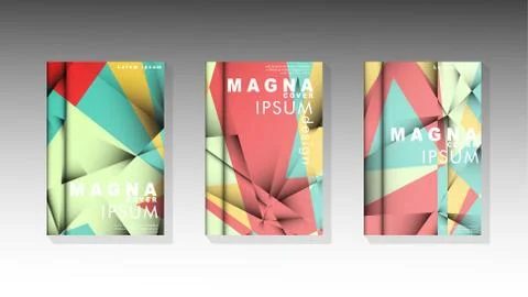 Gradient minimal geometric pattern. design of the triangle cover background.  Illustrazione stock