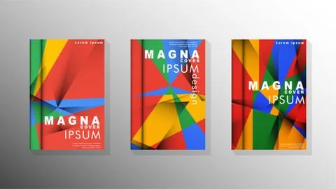 Gradient minimal geometric pattern. the design of the triangle cover backgrou Stockillustratie