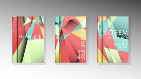 Gradient minimal geometric pattern. design of the triangle cover background.  Illustrazione stock