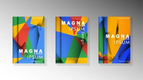 Gradient minimal geometric pattern. the design of the triangle cover backgrou Illustrazione stock