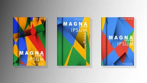 Gradient minimal geometric pattern. the design of the triangle cover backgrou Stock Illustration