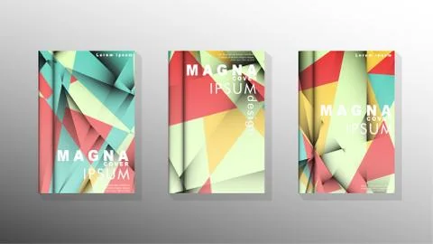 Gradient minimal geometric pattern. design of the triangle cover background.  Illustrazione stock