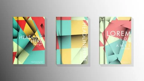 Gradient minimal geometric pattern. design of the triangle cover background.  イラスト素材