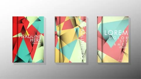 Gradient minimal geometric pattern. design of the triangle cover background.  Stockillustratie