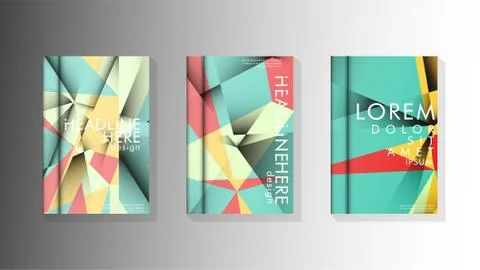 Gradient minimal geometric pattern. design of the triangle cover background.  스톡 일러스트