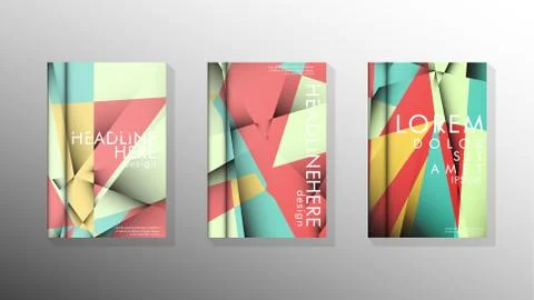 Gradient minimal geometric pattern. design of the triangle cover background.  Illustrazione stock