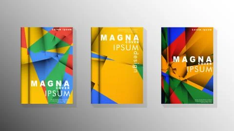 Gradient minimal geometric pattern. the design of the triangle cover backgrou Illustrazione stock
