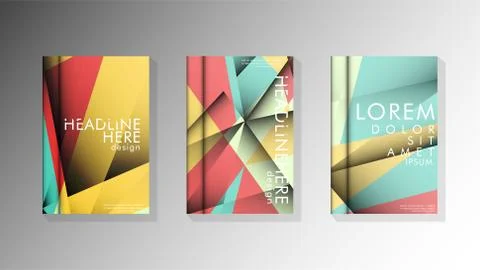 Gradient minimal geometric pattern. design of the triangle cover background.  Stock Illustration