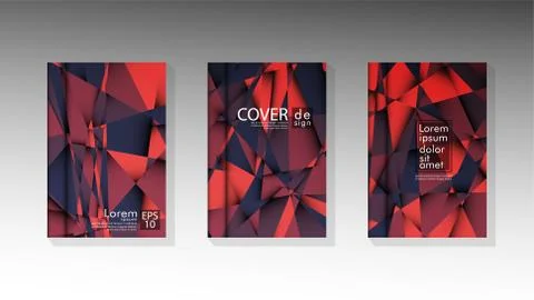 Gradient minimal geometric pattern. design a triangular cover background with Stock Illustration