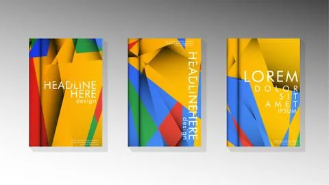 Gradient minimal geometric pattern. the design of the triangle cover backgrou Illustrazione stock