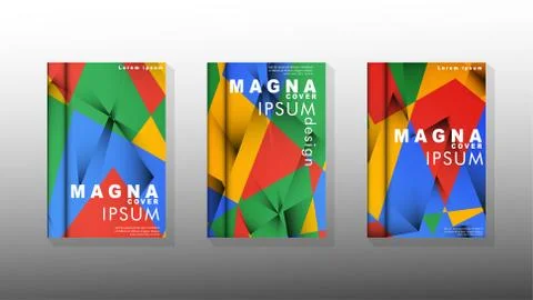 Gradient minimal geometric pattern. the design of the triangle cover backgrou Stockillustratie